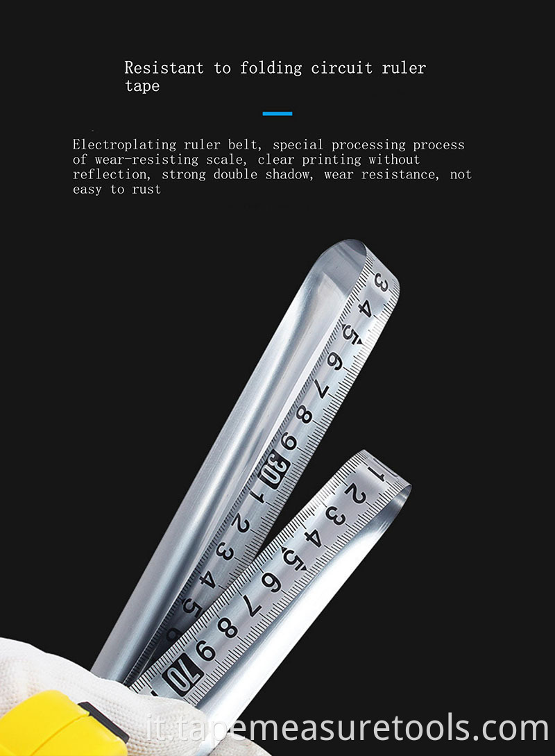 Commercio all'ingrosso 3m 5m 7.5m 10m ABS nuovo materiale tre serrature metro a nastro retrattile con logo personalizzato